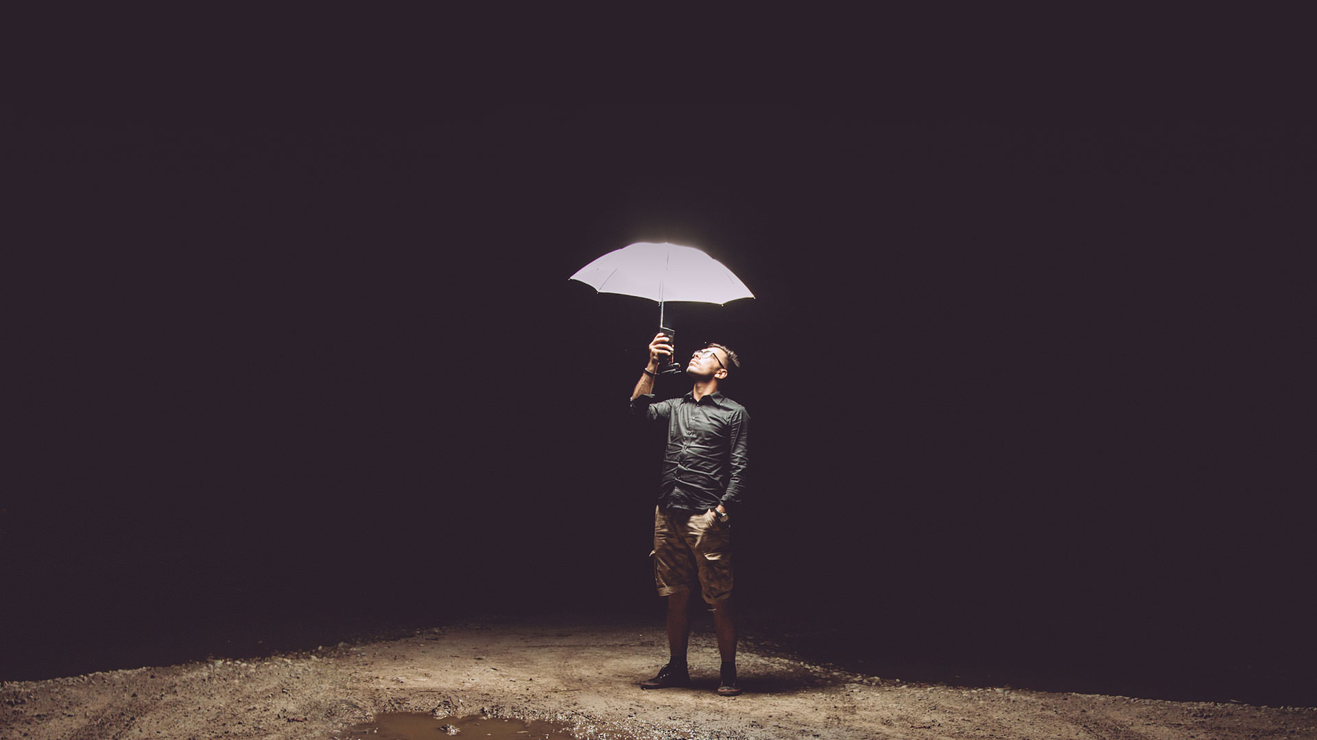 Dramatic mood portrait photography slide